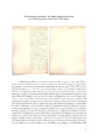 Note autographe et inédite de Rousseau pour l'Ouvrage sur les femmes de Louise Dupin