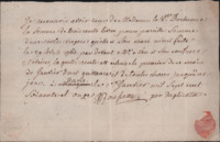 Duplicata d'une quittance datant du 1er janvier 1771